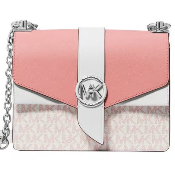 $140 OFF ✅ Michael Kors GREENWICH SM Color-Block Logo Leather Crossbody ⭐️ NWT - Picture 5 of 17